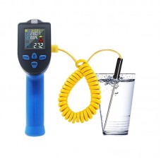 50 500 Dual Laser Non Contact Digital Infrared Thermometer Industrial Temperature Measuring Tool with K Type Thermocouple Probe